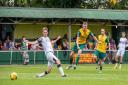 Finley Wilkinson got the Hitchin goal in the  game against Luton Town. Picture: PETER ELSE