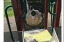 Play equipment in Camps Hill Park, Stevenage, has been damaged.