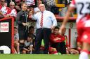 Steve Evans had questions for the officials after the loss to Bolton. Picture: TGS PHOTO