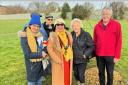 Members of Stevenage Liberal Synagogue and councillors after the tree-planting