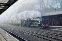 The Black 5 No. 44871 steam locomotive passed through Hitchin on Saturday.