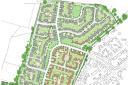 The layout of the proposed Roundwood development in Great Ashby.
