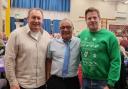 From left to right: Steve Mills (headteacher at Whitehill Junior School), Billy Byrne and Adam Astill at the quiz.
