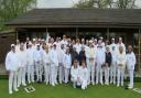 The teams in the president vs captains match at Datchworth Bowls Club. Picture: DBC