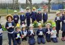 Stevenage's Woolenwick Infant and Nursery School pupils have created spring-inspired pictures as part of The Great Big Art Exhibition