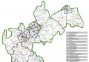 A map of the proposed changes to electoral wards in North Herts.