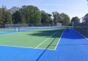 The newly-refurbished tennis courts are located at Shephalbury Park in Stevenage.