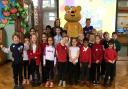 Children in Need's Pudsey Bear made a surprise visit to pupils at Giles Nursery and Infants' School in Stevenage.