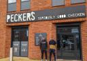 Sanjay and Rishi Chandarana outside Peckers existing store in Hitchin.