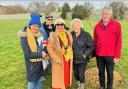 Members of Stevenage Liberal Synagogue and councillors after the tree-planting