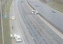 National Highways motorway camera near the scene at around 9.15am.