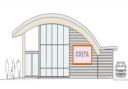 Computer-generated image of the proposed new Costa Coffee outlet on Stevenage Leisure Park.