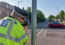 Police officers carried out speed checks in Baldock on Friday.
