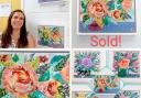 Roxana Parker with some of her artwork