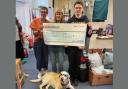 Garden House Hospice Care received a cheque for £470 from the Stevenage Easter egg hunt.
