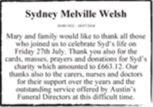 Sydney Melville Welsh