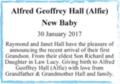 Alfred Geoffrey Hall (Alfie)