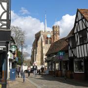 Historic buildings in Hitchin town centre