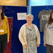 University of Hertfordshire lecturer Dr Mateja Vuk, Red Kite chair Siobhan Nundram and criminology student Madison Kerr were on hand to answer questions about the What Were You Wearing exhibition