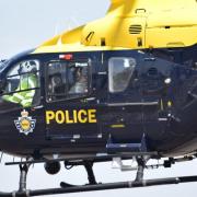 A police helicopter was spotted over Hitchin last night.