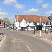 The A507/B656 junction is shut in Baldock town centre