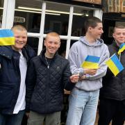 A group of teenage boys from Stevenage have had their heads shaved to raise money for Ukraine Charity