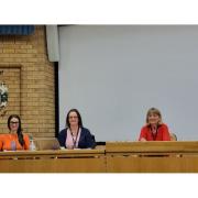 Siobhán Crawford, Sgt Holly Cooper, Chief Insp Frankie Westoby, Cllr Teresa Callaghan and Cllr Jackie Hollywell formed the Stevenage and North Herts Fawcett Group panel, addressing a diverse range of issues affecting women