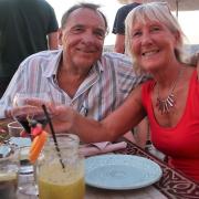 Ian Rogerson and his wife Jacqui celebrating the Comet's 50th anniversary from their home in Spain