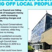 Stevenage Conservatives have been criticised by Labour counterparts for this section of their election leaflet. Picture: Archant