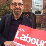 Labour's John Hayes on the campaign trail in Hitchin last month. Credit: Layth Yousif