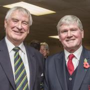 Chairman Terry Barratt with Pat Rice. Photo: Peter Else