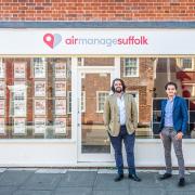 From left: Air Manage Suffolk directors Jake Read, Shaquille Brand and Harry Embleton outside the company\'s new Southwold office