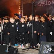 Jigsaw entertain the crowds at the Stevenage Christmas Lights Switch On in 2019
