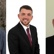 The candidates for the Bedwell by-election. From L to R: Chris Berry; Conor McGrath; Matthew Wyatt