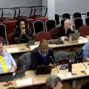 Cllr Chris Lucas (centre) proposed the motion on electoral reform.