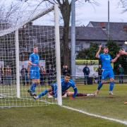 Hitchin Town went in front against Stourbridge courtesy of a Jack Snelus goal. Picture: PETER ELSE
