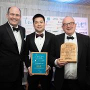 From left: Oliver Drury (sponsor - Adnams) with Jackie Ha and Brendan Padfield of The Unruly Pig