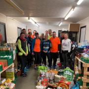 Stevenage Phoenix Running Club collected essential items for Knebworth Foodbank