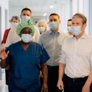 Sir Keir Starmer visited Stevenage's Lister Hospital in December - now he's being urged to focus on winning over 'Stevenage Woman'.
