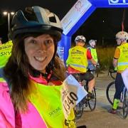 Justine Moseley (pictured at a Nightrider event last year) is raising money in memory of her dad.