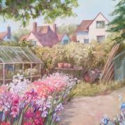 Barbara Heaton's painting of a Letchworth allotment.