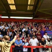 Fans enjoy Stevenage's home win over Grimsby Town. Picture: DAVID LOVEDAY/TGS PHOTO