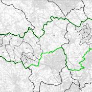 A map of the proposed Harpenden and Berkhamsted constituency.