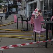 Firefighters extinguished the fire at Fabio's Gelato in Hitchin last week.
