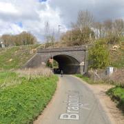 The incident occurred near the railway bridge over Bragbury Lane.
