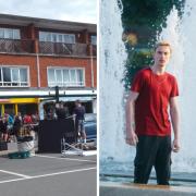 Filming in Letchworth for the second series of Tell Me Everything; Eden H. Davies as Jonny in the first series.