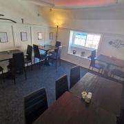 One of the dining rooms on the first floor of The Prep Lounge in Baldock.