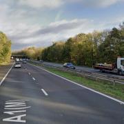 There were delays on the A1(M) between Stevenage and Welwyn Garden City.