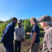 Bim Afolami visited Hitchin's Old Hale Way allotment on Friday, September 22.