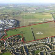 The planned development site between Hitchin and Letchworth.